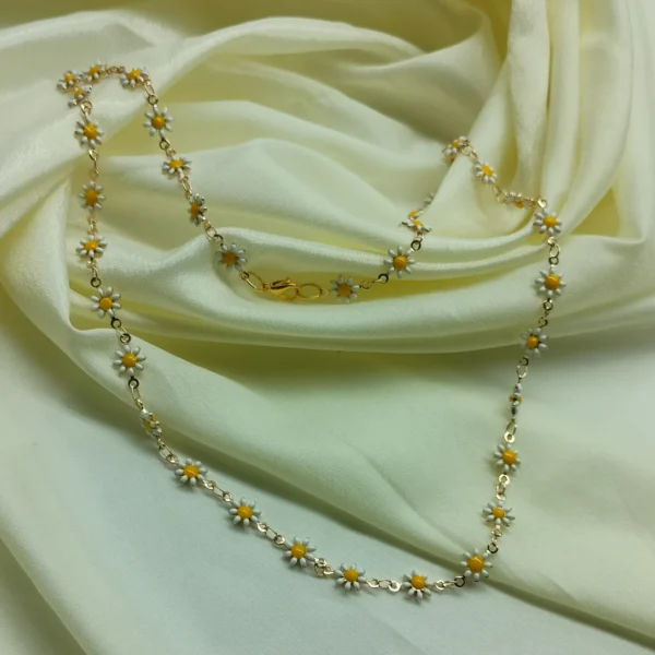 Sunflower Summer Floral Necklace - Image 2