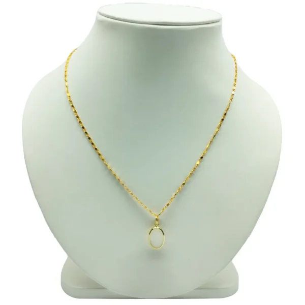 White Stone Pendant Necklace