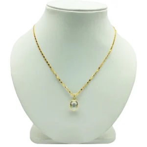 Transparent Stone Pendant Necklace