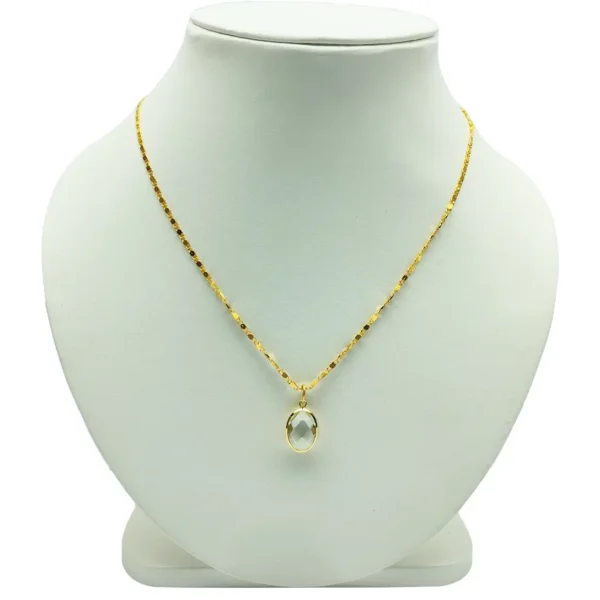 Transparent Stone Pendant Necklace