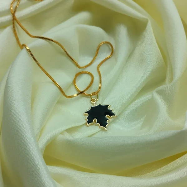 Korean Maple Leaf Necklace - Image 2