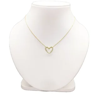 Hollow or Twisted Heart Pendant Necklace